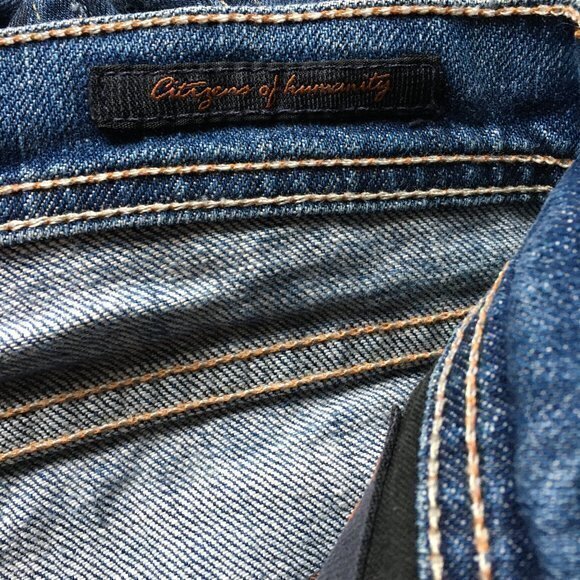 Citizens Of Humanity Womens Ingrid Flare Wimbledon #144 Stretch Jeans Shorts - Picture 4 of 8